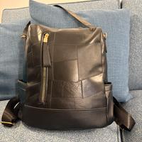 Zaino antifurto da donna in similpelle marrone