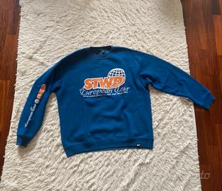 Felpa senza cappuccio blu di Pull & Bear