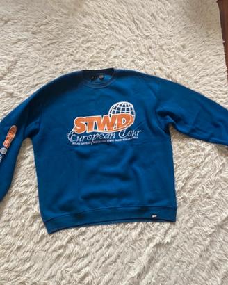 Felpa senza cappuccio blu di Pull & Bear