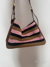 Borsa a spalla a righe Furla