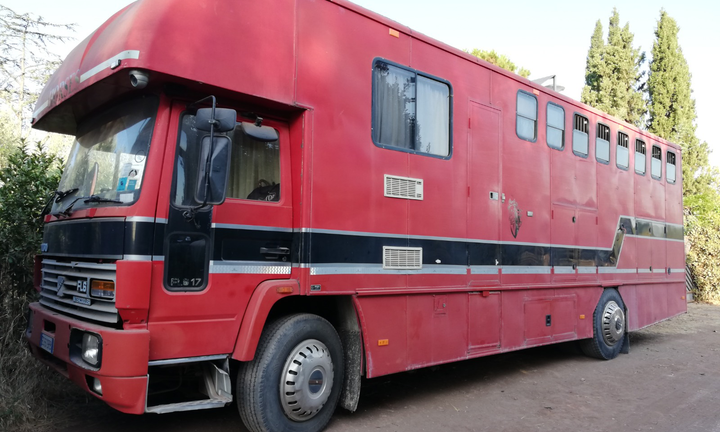 Camion trasporto 5 cavalli + living