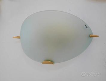 Lampada parete wall VETRO MURANO verde nilo e oro