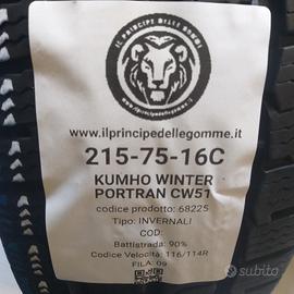 2 GOMME 215 75 16C KUMHO A68225