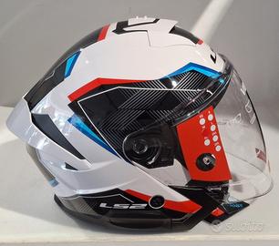 LS2 casco JET OF 618 VERSO II AIR BLU/BIANCO/ROSSO