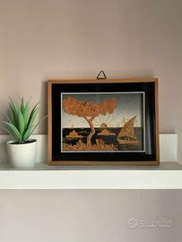 Quadro Vintage in Sughero - Barca a Vela