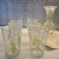 Set bicchieri + caraffa vetro di Murano