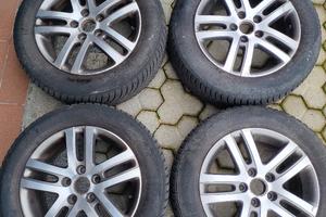 4 GOMME INVERNALI PIÙ CERCHI ORIGINALI VOLKSWAGEN 