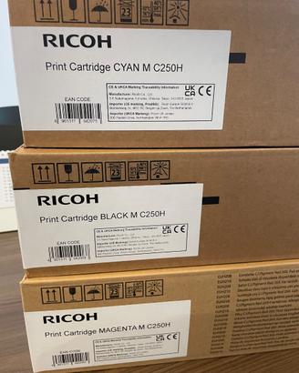 TONER RICOH CIANO, NERO MAGENTA M C250H