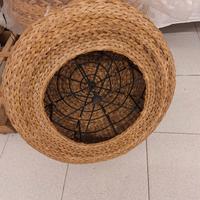 pouf poggiapiedi vimini