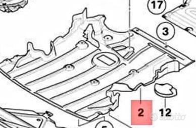 Sottoscocca anteriore bmw e90 320d originale