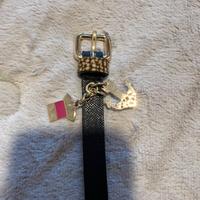 Cintura in pelle nera marca Borbonese