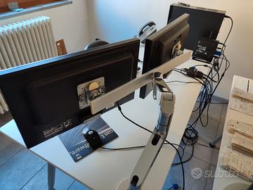 Supporto a braccio HUMANSCALE + coppia display NEC