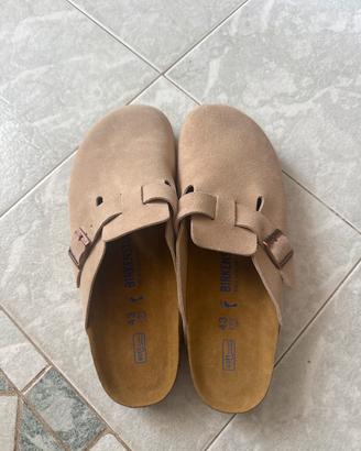 Birkenstock Boston Beige Scamosciate – Taglia 43