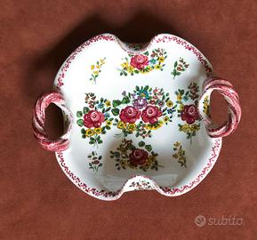 Cestino in ceramica decorato a mano - Sora Pesaro