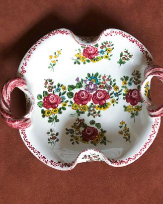 Cestino in ceramica decorato a mano - Sora Pesaro