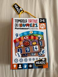 Tombola tattile dei numeri Montessori Headu
