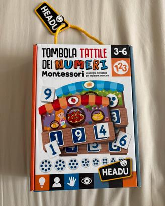Imparare i numeri Montessori Tombola tattle Headu
