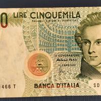 banconota da 5000 lire dedicata a Vincenzo Bellini