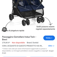 Passeggino gemellare brevi