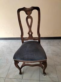 Sedie in legno anni 70 kit 6 pezzi.