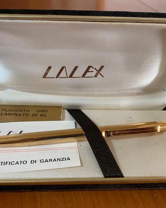 Penna a sfera Lalex placcato oro 22kt nuova