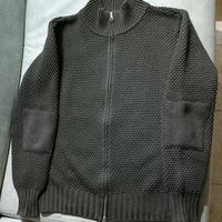 Cardigan Grifoni marrone scuro da uomo tg 52, lana