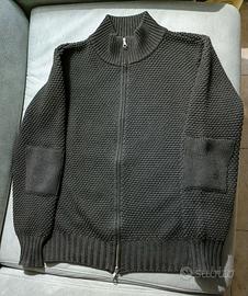 Cardigan Grifoni marrone scuro da uomo tg 52, lana