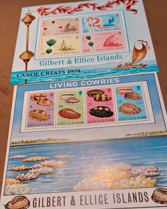 (cif36/43)COLONIE INGLESI FOGLIETTI GILBERT-GRENAD