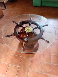 Tavolino in stile nautico a forma di bozzello