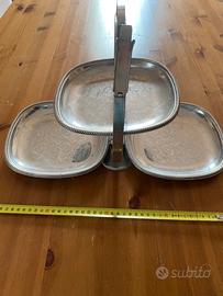 Portafrutta acciaio modernariato