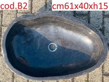 Lavabo lavandino da appoggio pietra/sasso fiume 2