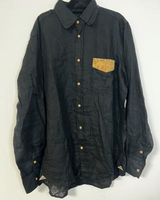 Camicia alviero martini 1ª classe lino nero L