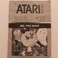 Manuale videogioco Ms. pac-man Atari 2600