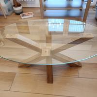 Tavolino ovale in vetro