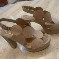 scarpe donna con tacco color rosa cipria