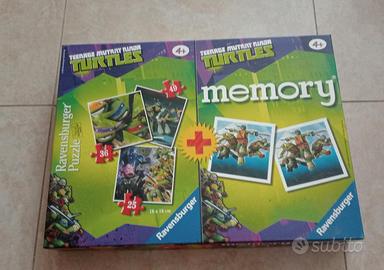 Gioco memory + 3 puzzle Tartarughe Ninja