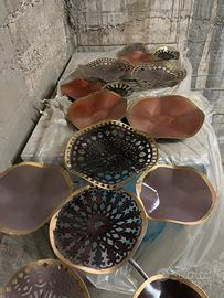 Piatto in ferro da appendere al muro per arredo