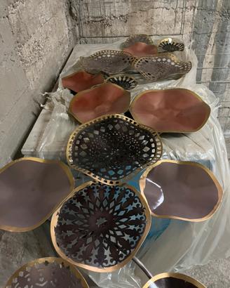 Piatto in ferro da appendere al muro per arredo