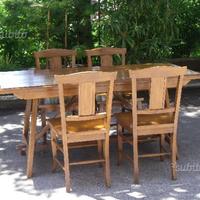 Capretta + 4 sedie legno massello