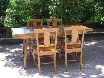 Capretta + 4 sedie legno massello