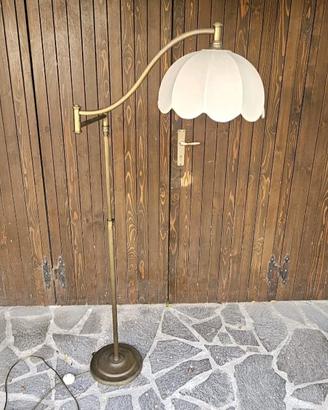 Lampada a piantana in ottone Mid Century