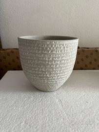 Vaso per piante in ceramica grigio chiaro - Design