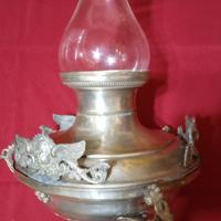 lampada antica argentata