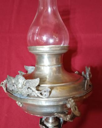 lampada antica argentata