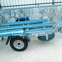 Carrello porta moto 3 posti con rampa omologato