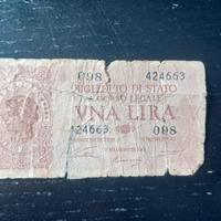 banconota di carta vecchia lire