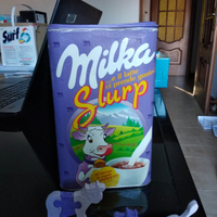 Barattolo milka slurp in latta e cartone 1994