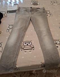 Jeans Benetton grigi Slim 33W vita bassa
