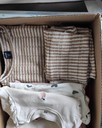 Box abbigliamento bambina da tg 62 a tg 80 