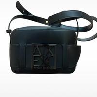 Borsa a tracolla nera Armani Exchange